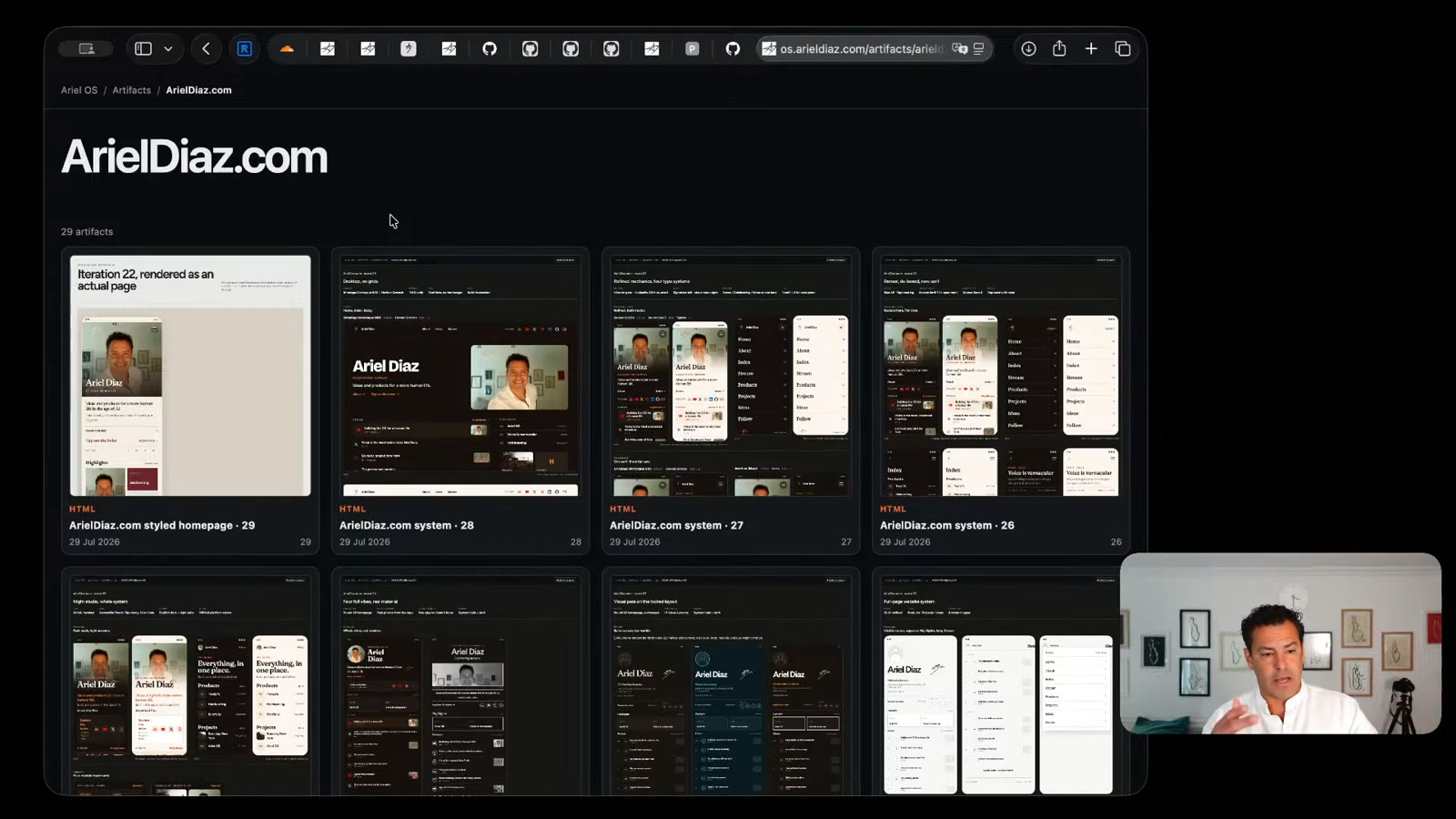 HumanwareOS artifact archive shown at 21:04 in the demo